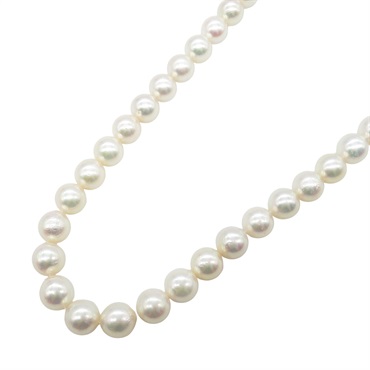 JEWELRY Pearl Necklace Silver925 White Used 40cm women