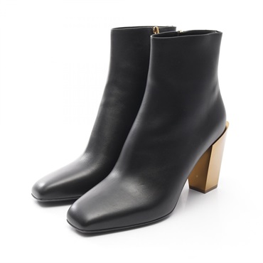Salvatore Ferragamo Heeled Boots leather Black Size 9 Used Women