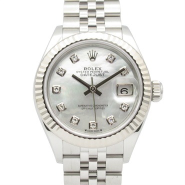 ROLEX Datejust 10P Diamond Wrist Watch 279174NG Automatic 18KWG SS used women