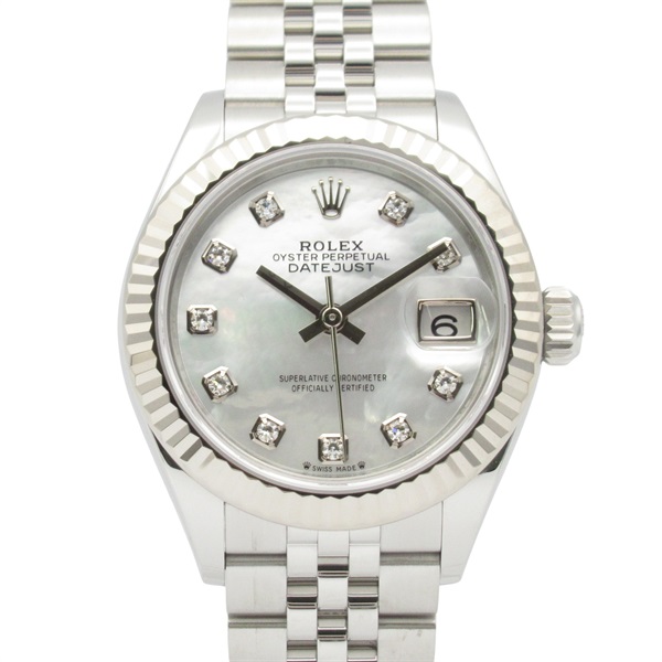 ROLEX Datejust 10P Diamond Wrist Watch 279174NG Automatic 18KWG SS used women