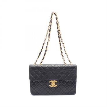 CHANEL Jumbo Matelasse 34 chain Shoulder Bag A01094 Lamb leather BK GHW Used CC