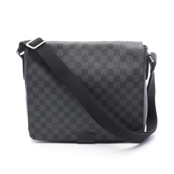 LOUIS VUITTON District MM crossbody Shoulder Bag N41272 Damier graphite Black LV
