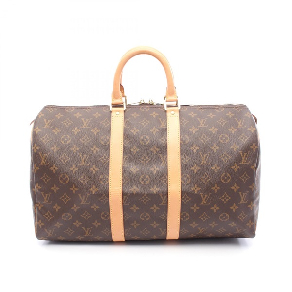 LOUIS VUITTON Keepall45 Handbag M41428 Monogram canvas leather Brown Used unisex
