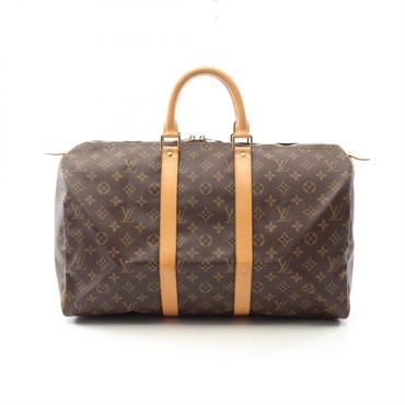 LOUIS VUITTON Keepall45 Handbag M41428 Monogram canvas leather Brown Used unisex