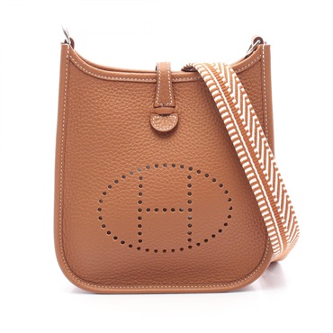 HERMES Evelyne TPM Shoulder crossbody Bag K 077887CK Taurillon Clemence Gold SHW