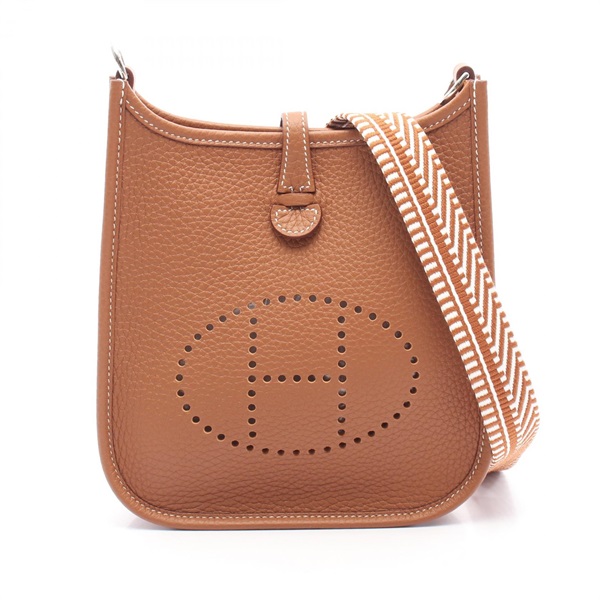 HERMES Evelyne TPM Shoulder crossbody Bag K 077887CK Taurillon Clemence Gold SHW