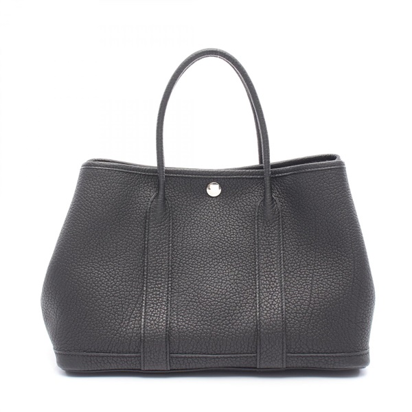 HERMES Garden party TPM Tote Bag T 051568CK Negonda leather Black Used SHW