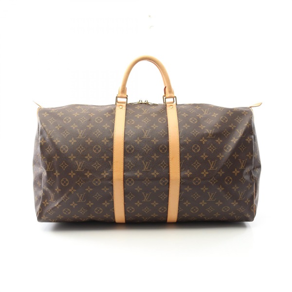 LOUIS VUITTON Keepall55 Handbag M41424 Monogram canvas leather Brown Used unisex