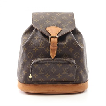 LOUIS VUITTON Montsouris MM Rucksack Backpack M51136 Monogram Brown Used Women