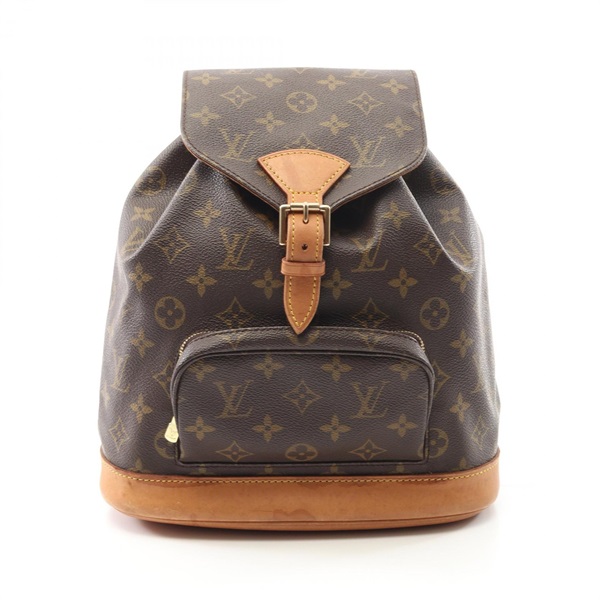 LOUIS VUITTON Montsouris MM Rucksack Backpack M51136 Monogram Brown Used Women