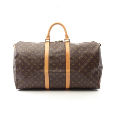 LOUIS VUITTON Keepall55 Handbag M41424 Monogram canvas leather Brown Used unisex