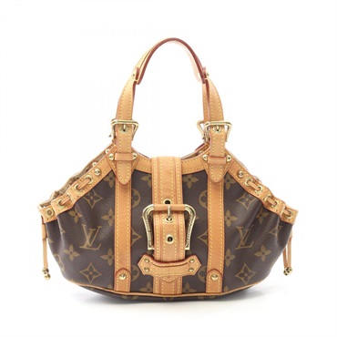 LOUIS VUITTON Teda Handbag M92399 Monogram canvas leather Brown Used Women LV