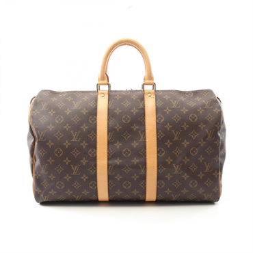 LOUIS VUITTON Keepall45 Handbag M41428 Monogram canvas Brown Used unisex LV