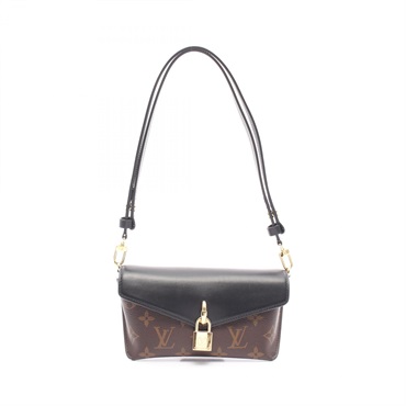 LOUIS VUITTON Padlock On Strap Shoulder Bag M80559 Monogram leather Brown Used