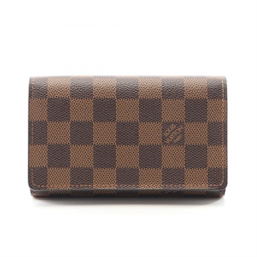 LOUIS VUITTON Portefeuille Tresol wallet N61736 Damier canvas Ebene Used Women