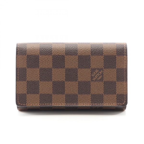 LOUIS VUITTON Portefeuille Tresol wallet N61736 Damier canvas Ebene Used Women