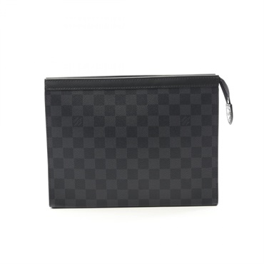 LOUIS VUITTON Pochette Voyage MM business clutch bag N41696 Damier graphite BK