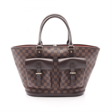 LOUIS VUITTON Manosque GM Tote Handbag N51120 Damier canvas Ebene Used Women LV