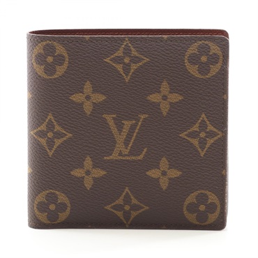 LOUIS VUITTON Portefeuille Marco Bi-fold wallet purse M61675 Monogram Brown Used