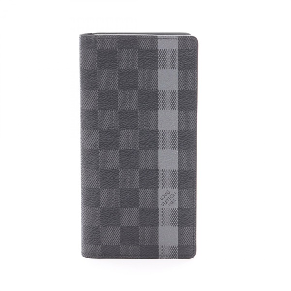 LOUIS VUITTON Portefeuille Brazza Bifold purse wallet N63307 Damier graphite