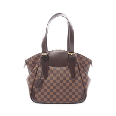 LOUIS VUITTON Verona MM Shoulder Bag N41118 Damier canvas Brown Ebene Used Women