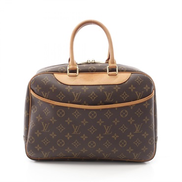 LOUIS VUITTON Deauville Bowling Travel HandBag M47270 Monogram Canvas Used LV