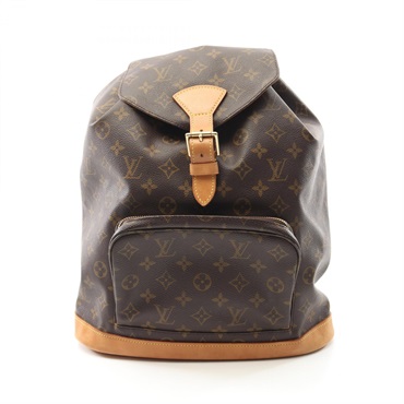 LOUIS VUITTON Montsouris GM Rucksack Backpack M51135 Monogram leather Brown Used
