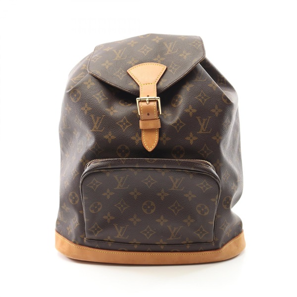 LOUIS VUITTON Montsouris GM Rucksack Backpack M51135 Monogram leather Brown Used