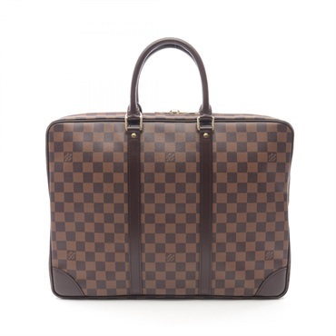 LOUIS VUITTON Porte-Document Voyage Business bag briefcase N41124 Damier Ebene