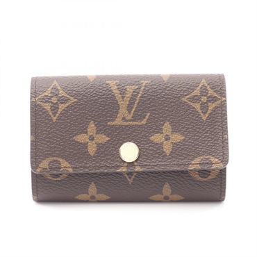 LOUIS VUITTON Multicles 6 Key Holder M62630 Monogram Canvas Leather Brown Women