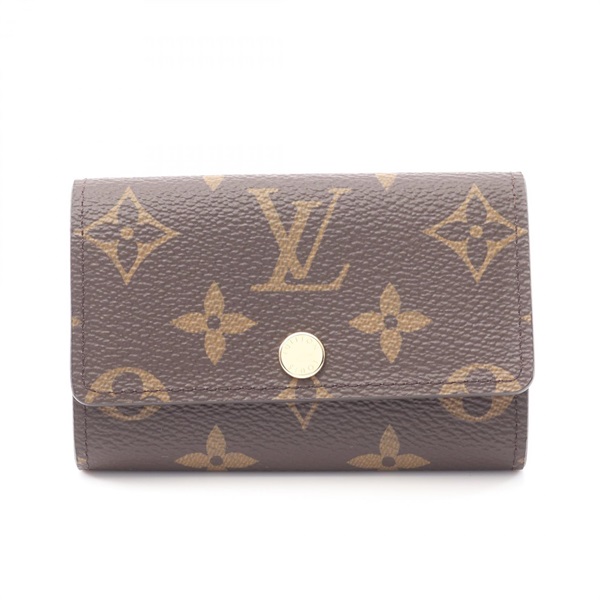 LOUIS VUITTON Multicles 6 Key Holder M62630 Monogram Canvas Leather Brown Women