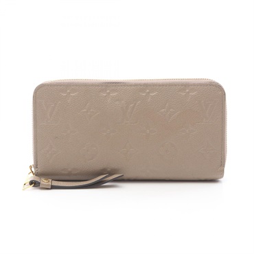 LOUIS VUITTON Zippy long wallet M69034 Monogram leather Beige Used Women LV