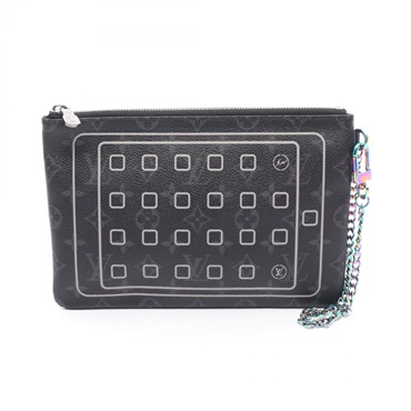 LOUIS VUITTON × fragment design iPad case Pouch M64449 Monogram eclipse Black LV
