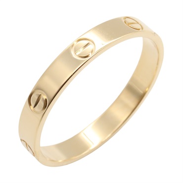 CARTIER Mini Love Ring 18KYG Yellow Gold Used unisex US size 10.75 #64