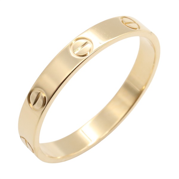 CARTIER Mini Love Ring 18KYG Yellow Gold Used unisex US size 10.75 #64