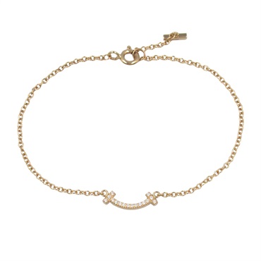 TIFFANY＆CO T Smile Bracelet Diamond 18KYG Yellow Gold used women