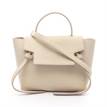 CELINE BELT BAG MICRO Hand Shoulder crossbody leather Beige Used Women