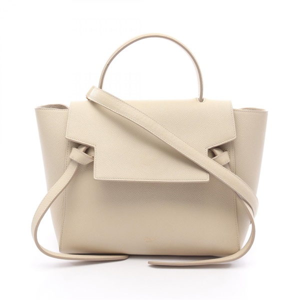 CELINE BELT BAG MICRO Hand Shoulder crossbody leather Beige Used Women