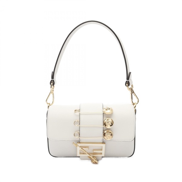 FENDI × VERSACE FENDACE Baguette Handbag 8BS066 leather White Used Women