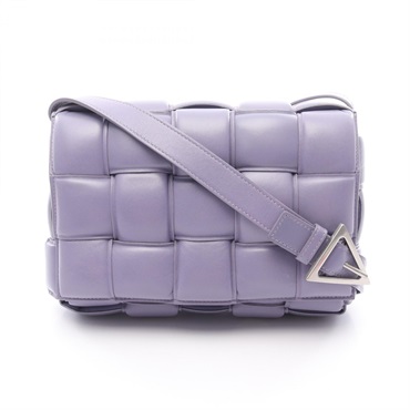 BOTTEGA VENETA Padded Cassette Intrecciato Shoulder Bag 591970 Leather Purple