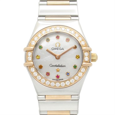 OMEGA Constellation Mini Diamond Wrist Watch 1368.79 Quartz 18KPG SS used women
