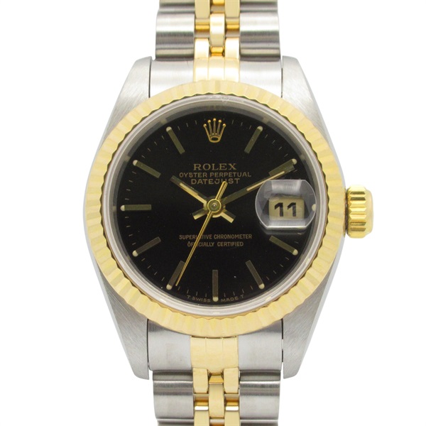 ROLEX Datejust W Wrist Watch 69173 Automatic 18KYG Yellow Gold SS Used Women