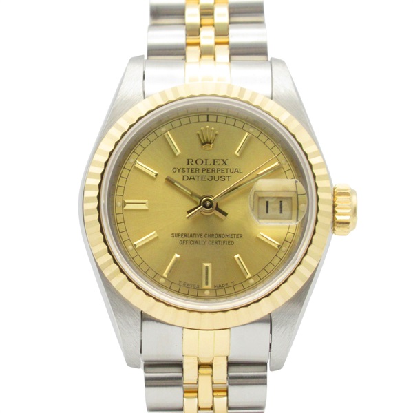 ROLEX Datejust L Wrist Watch 69173 Automatic 18KYG Yellow Gold SS Used Women