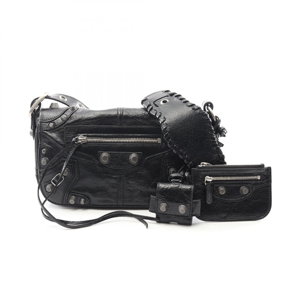 BALENCIAGA LE CAGOLE Shoulder Bag 719082210KR1000 leather Black NEW Women