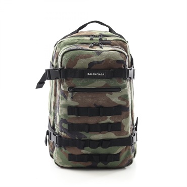 BALENCIAGA Earthy Small Backpack 6936352AA7L2263 canvas Green Multicolor NEW