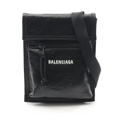 BALENCIAGA EXPLORER SMALL POUCH Shoulder Bag 6559821VG7X1090 leather BK NEW