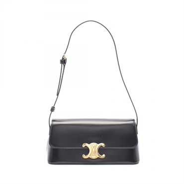 CELINE Triomphe Shoulder Bag 120553BF438NO leather Black