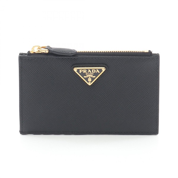 PRADA SAFFIANO Triangle Card Case 1MC086QHHF0002 Saffiano leather Black NEW
