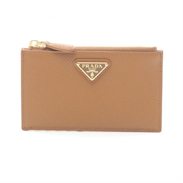 PRADA SAFFIANO Triangle Card Case 1MC086QHHF03BH Saffiano leather Brown NEW