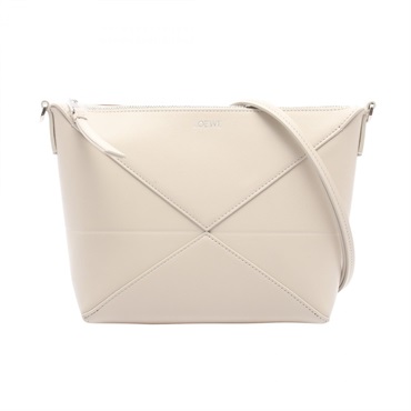 LOEWE Puzzlefold Pouch business clutch shoulder bag C510PT1X013006 leather White